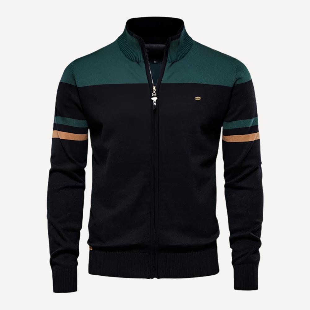 Streifige Herren-Strickjacke im Vintage-Stil von HerrenOase