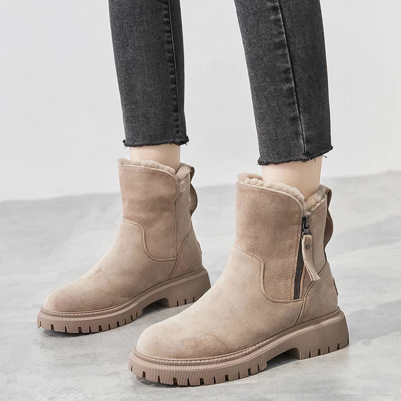 Krohn-e | Knöchelhoch Schnee Stiefel mit Fellfutter