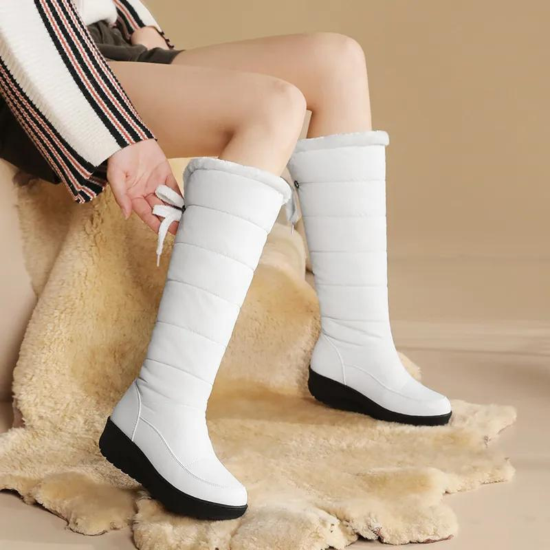 Krohn-e | Winter Plüsch Warme Daunen Schnürstiefel