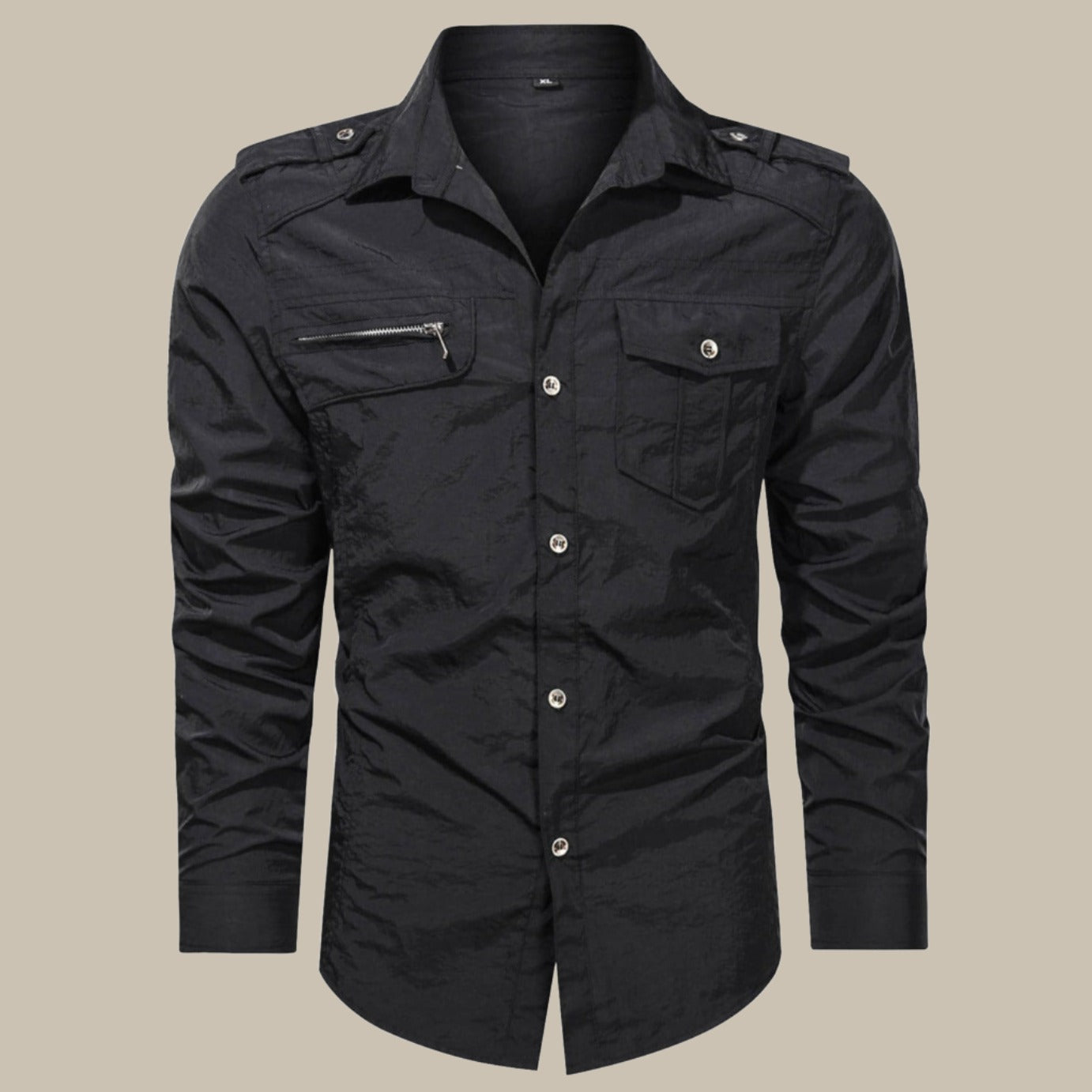 Hochwertiges Herren-Cargohemd aus Softshell – robust und strapazierfähig