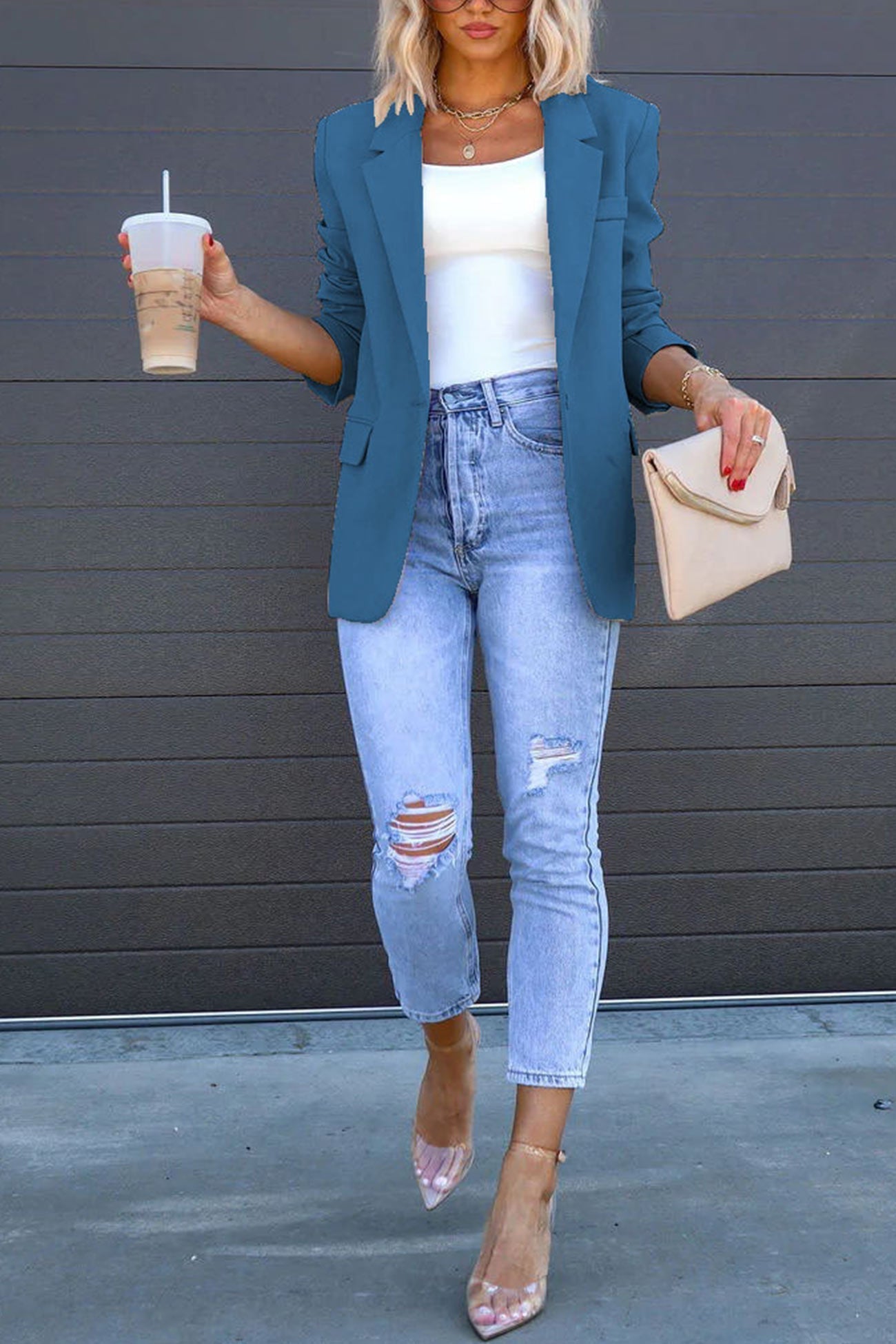 Krohn-e | Mittellanger Blazer mit Revers