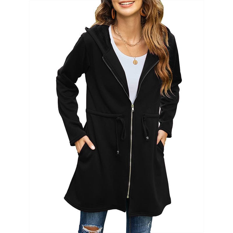 Damen Kapuzenjacke Cardigan von Fudus in Uni