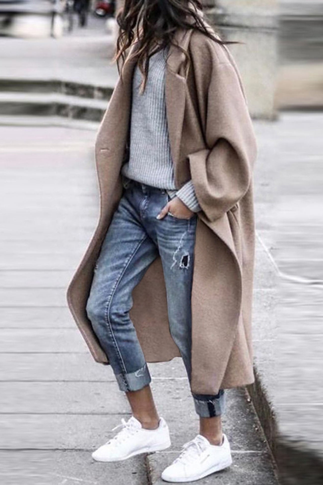 Krohn-e | Jacke mit Revers und Tasche