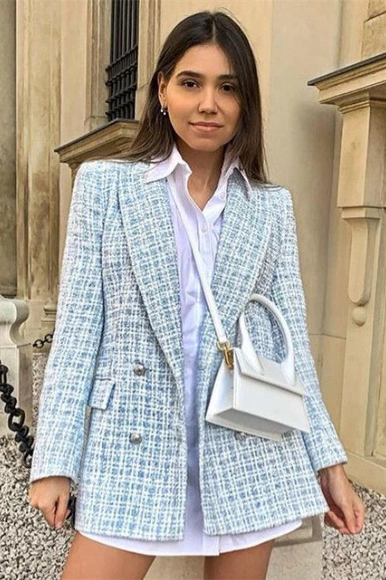 Krohn-e | Blazer Weinlese Doppelreiher Mantel