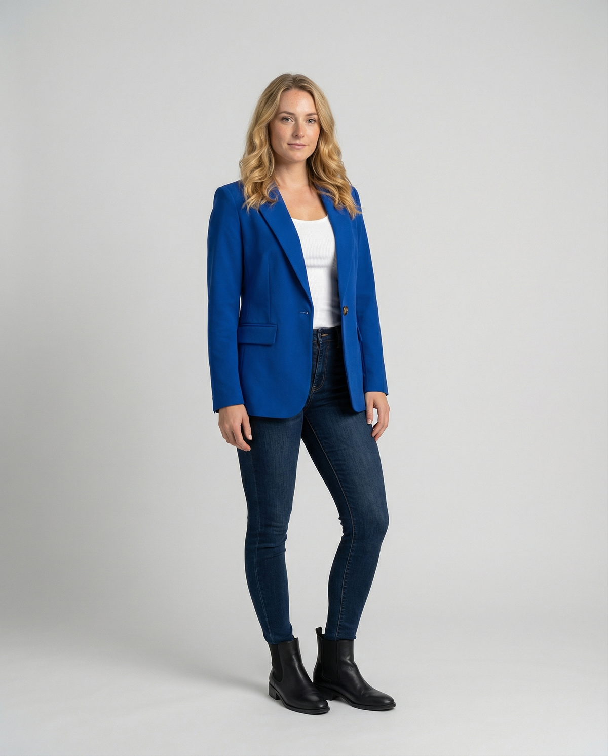 Elena | Damen Blazer Elegant Einknöpfer Langarm Damenjacke