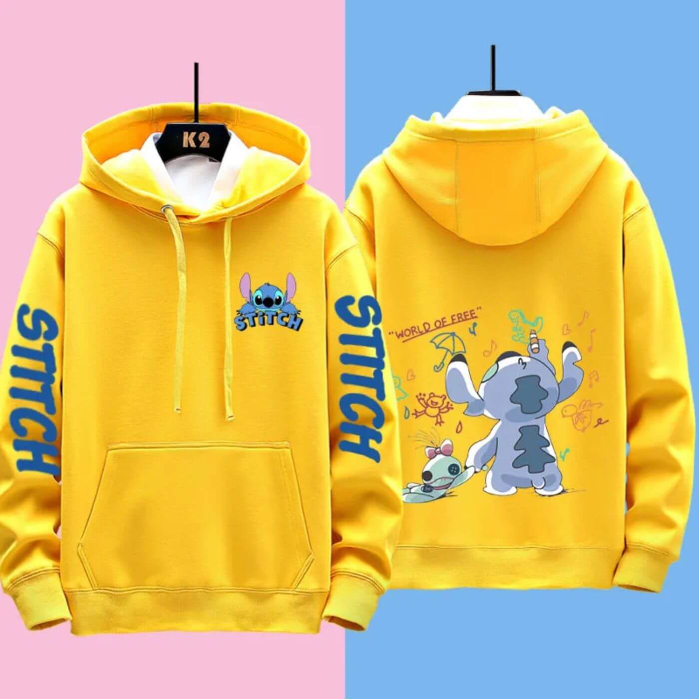 Bequemer Disney Stitch Kapuzenpullover von Fudus