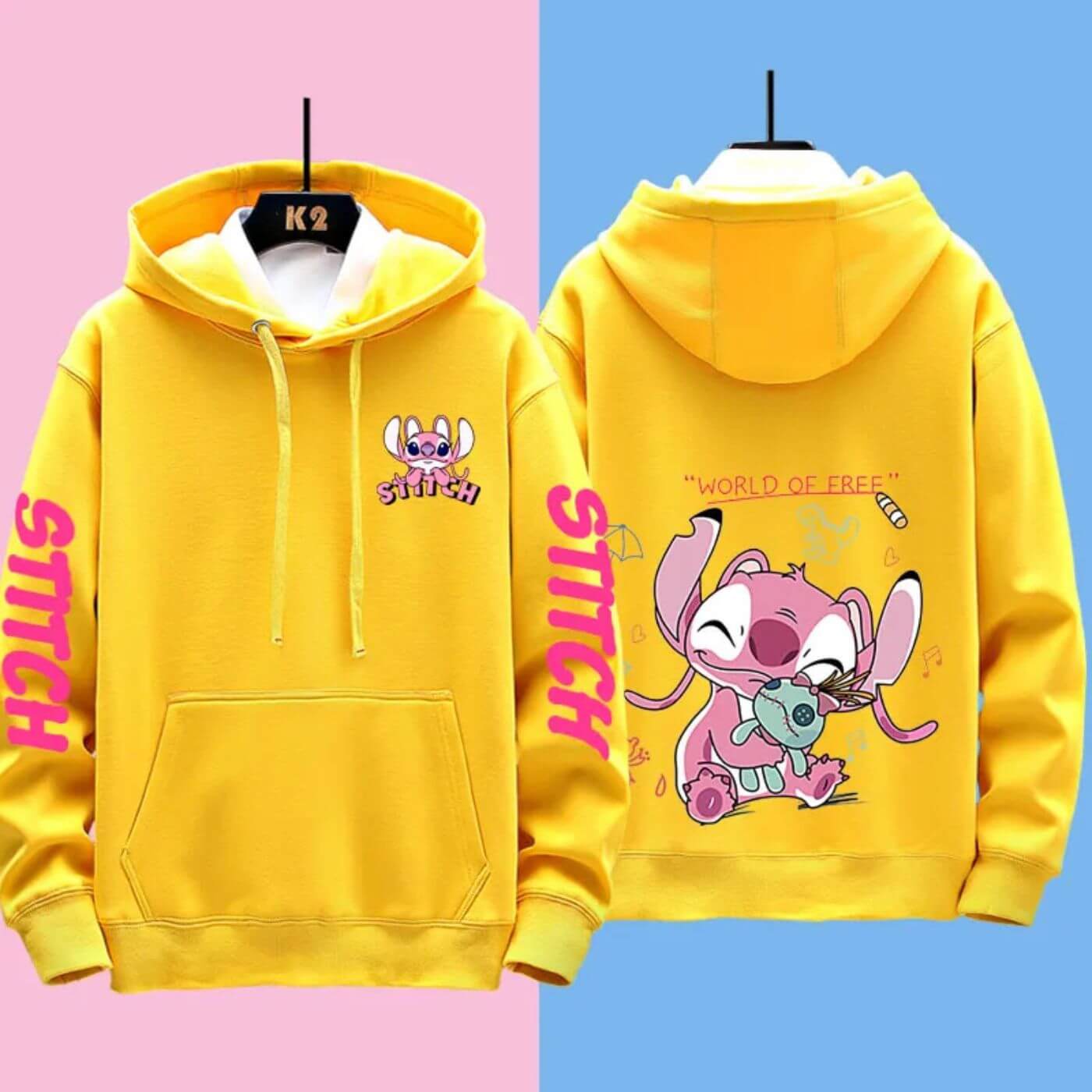 Bequemer Disney Stitch Kapuzenpullover von Fudus
