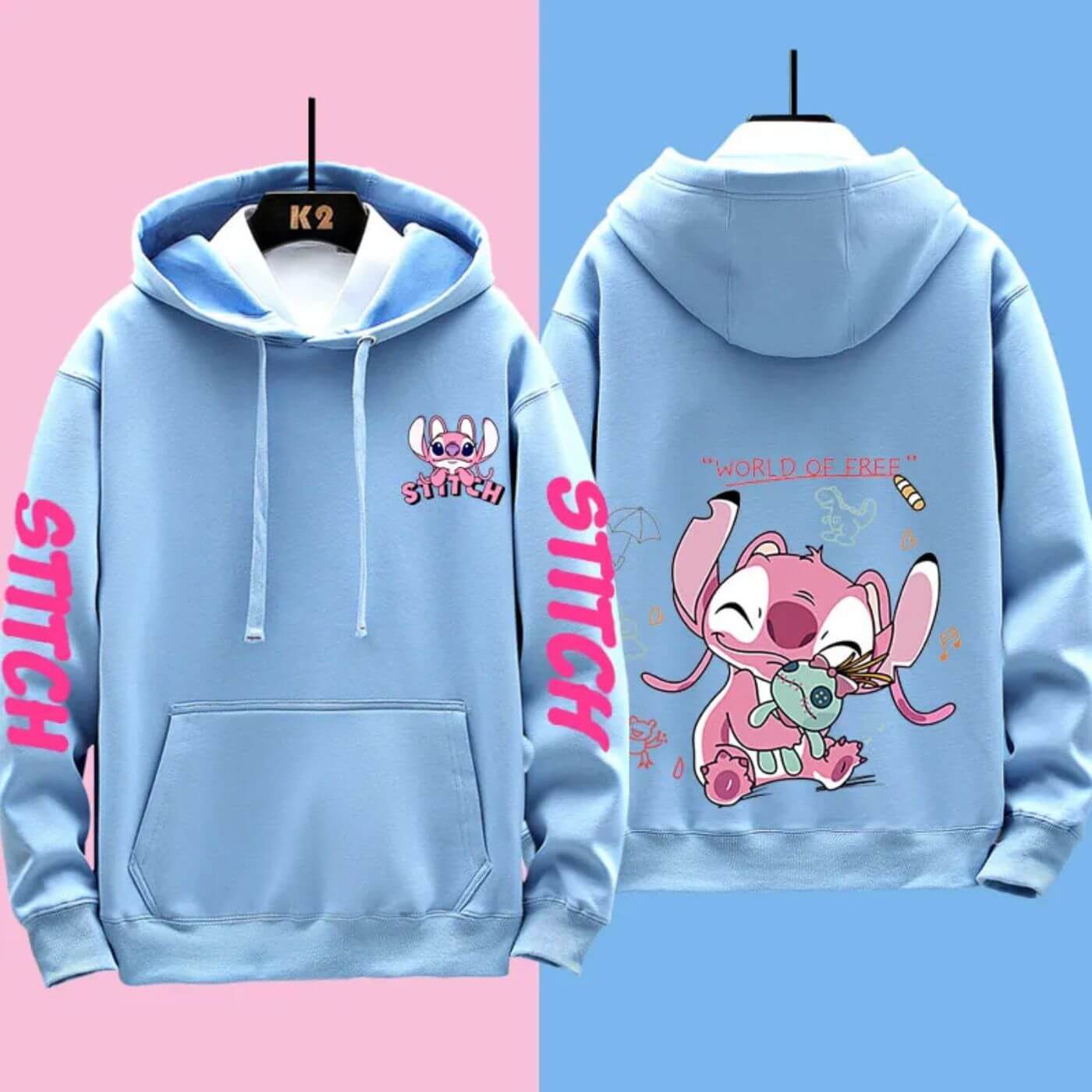 Bequemer Disney Stitch Kapuzenpullover von Fudus