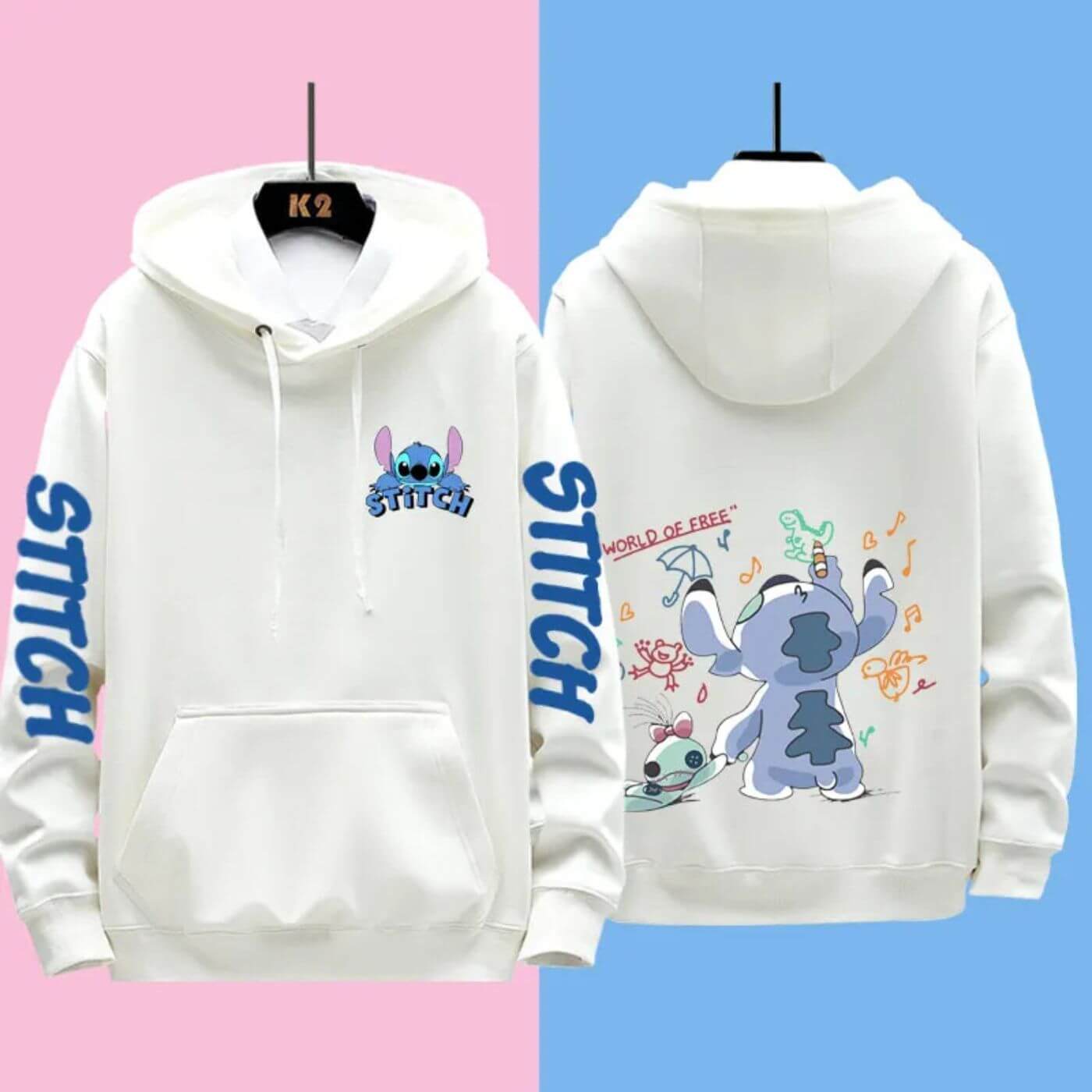 Bequemer Disney Stitch Kapuzenpullover von Fudus