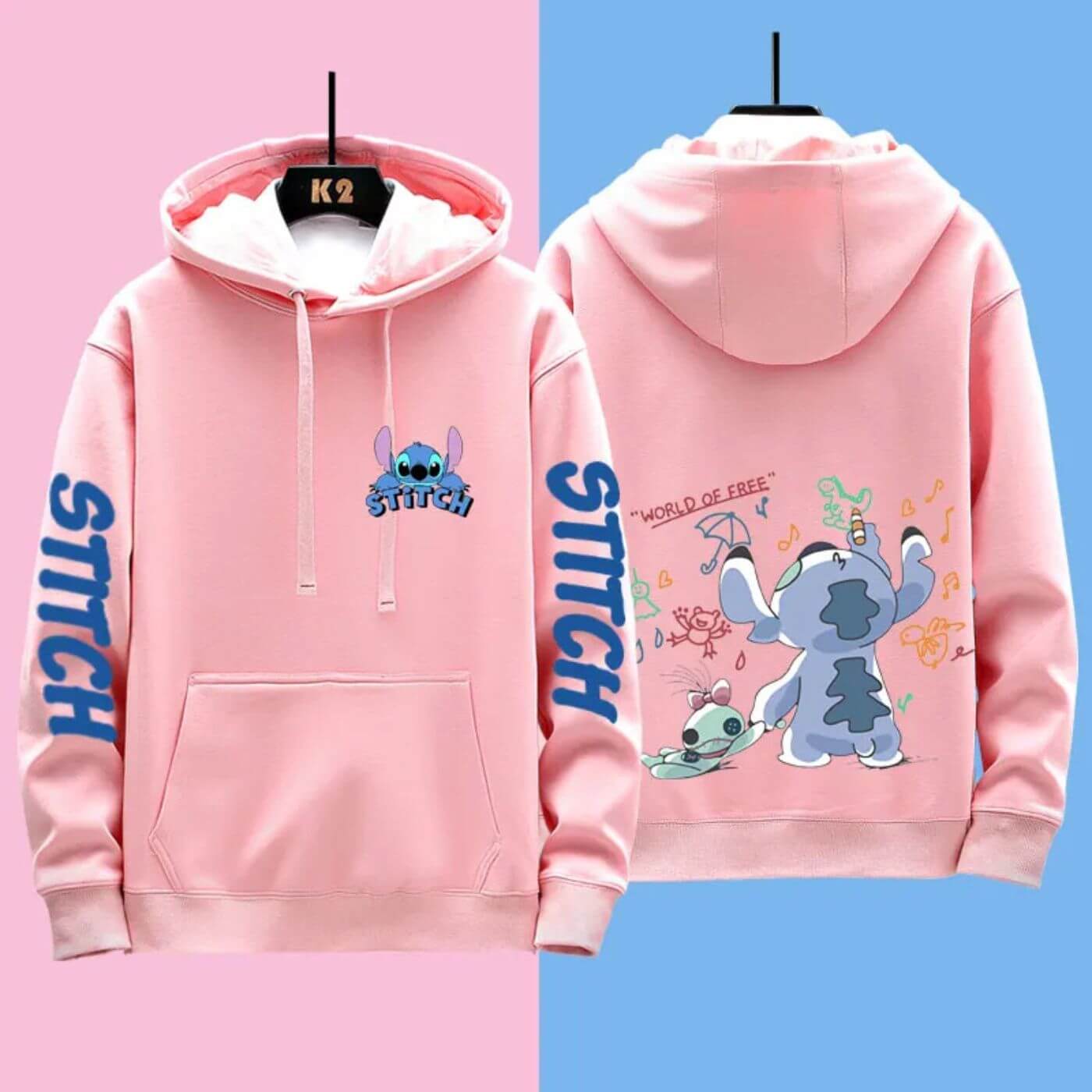 Bequemer Disney Stitch Kapuzenpullover von Fudus