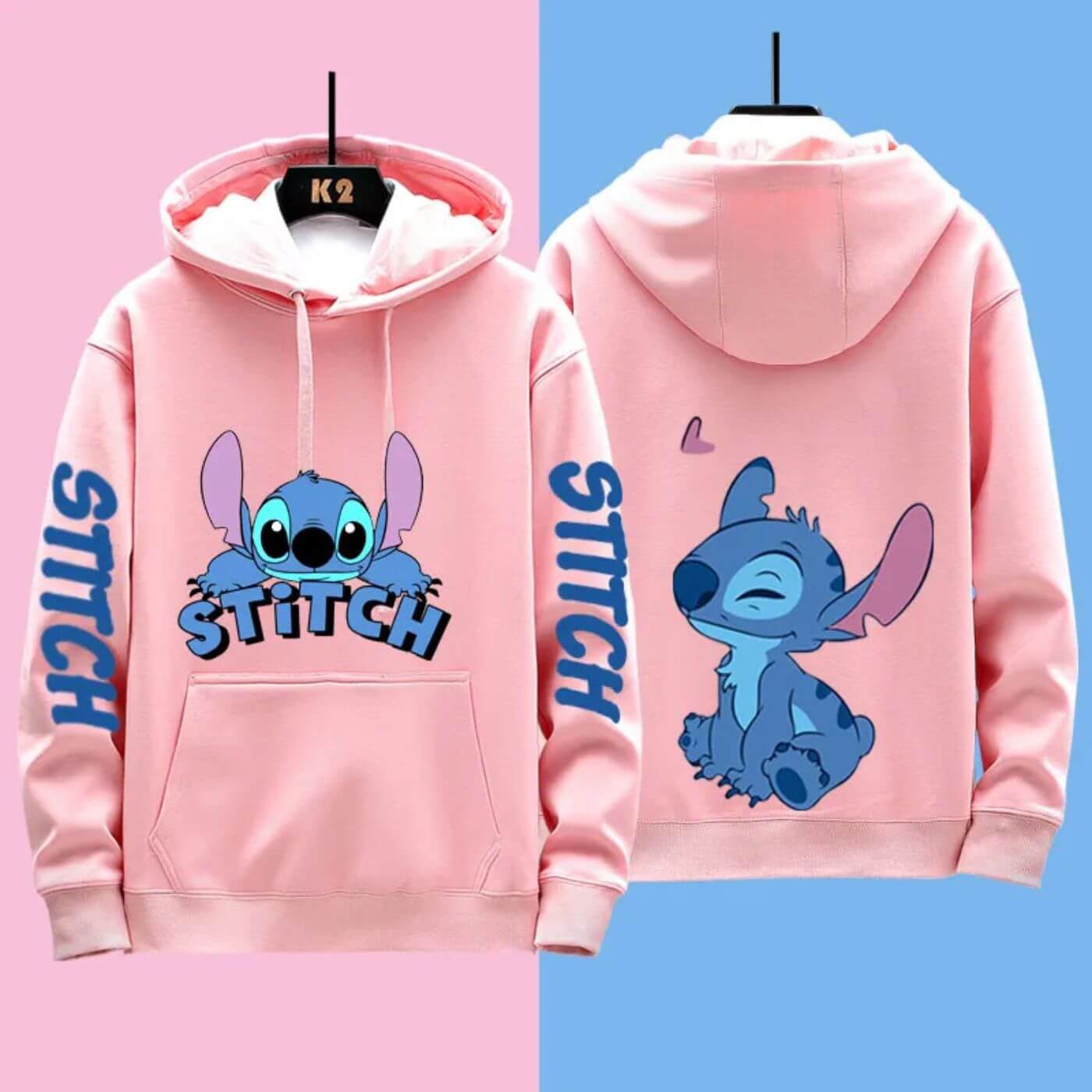Bequemer Disney Stitch Kapuzenpullover von Fudus