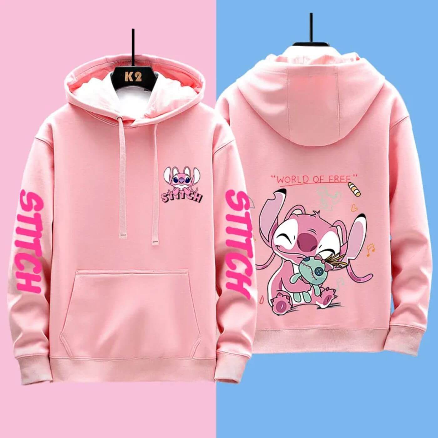 Bequemer Disney Stitch Kapuzenpullover von Fudus