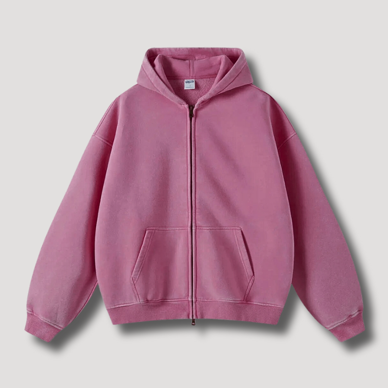 Liam: Oversized Kapuzenjacke in Vintage-Optik