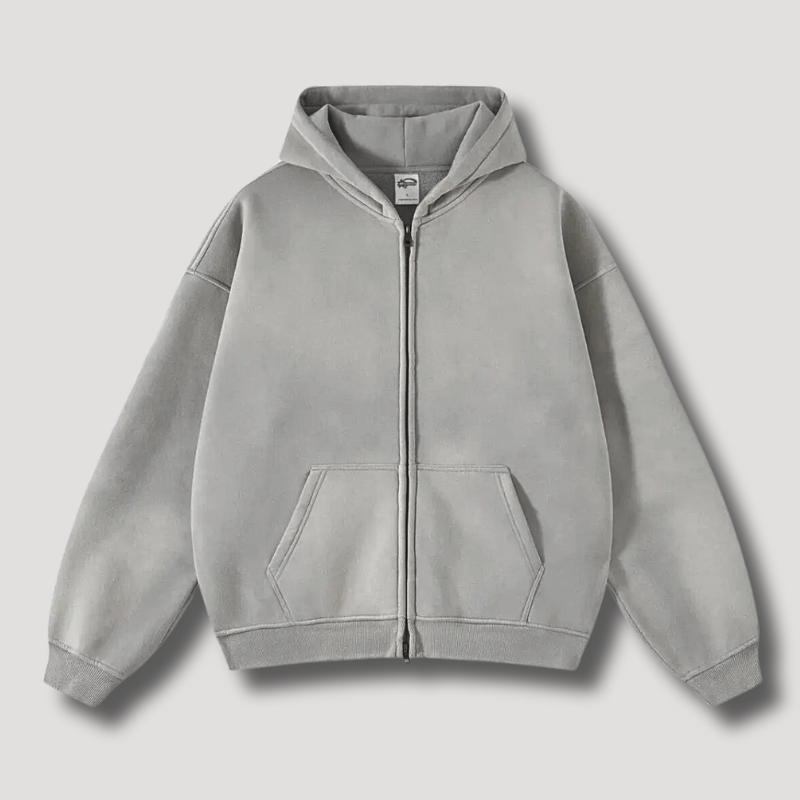 Liam: Oversized Kapuzenjacke in Vintage-Optik