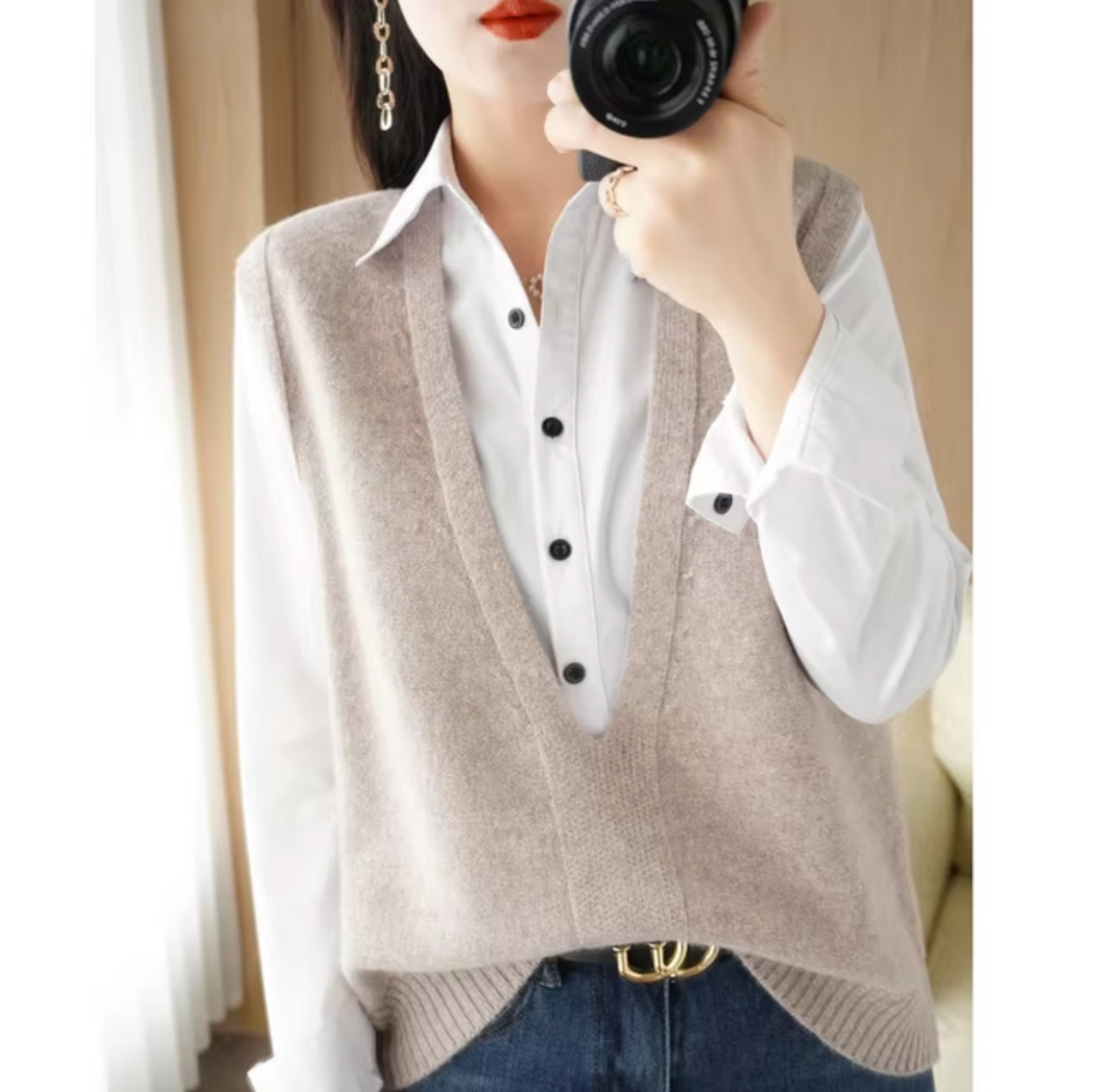 Trendige Strickweste Noelle