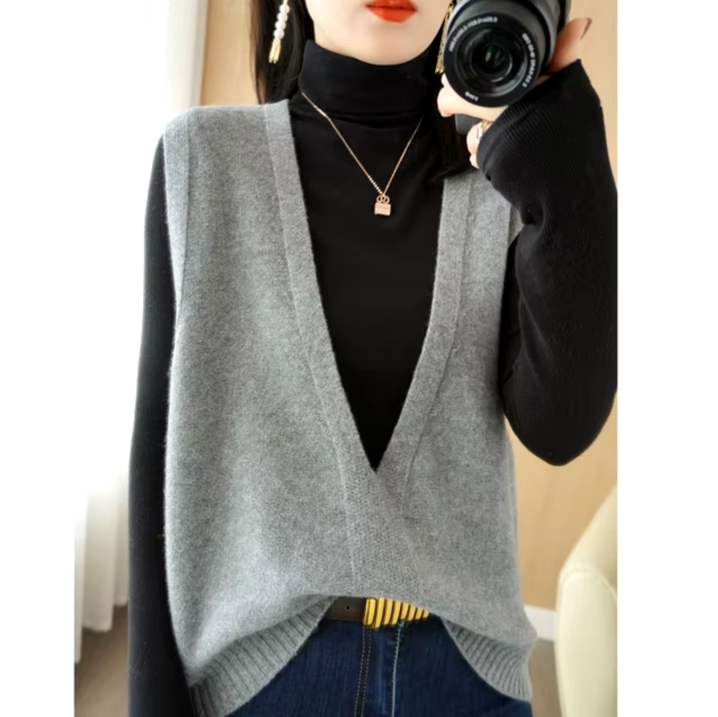 Trendige Strickweste Noelle