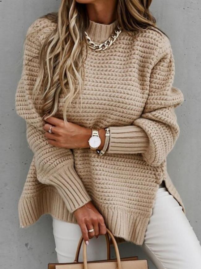 Krohn-e | Strickpullover mit Lockerer Passform Acryl Warm und Modern