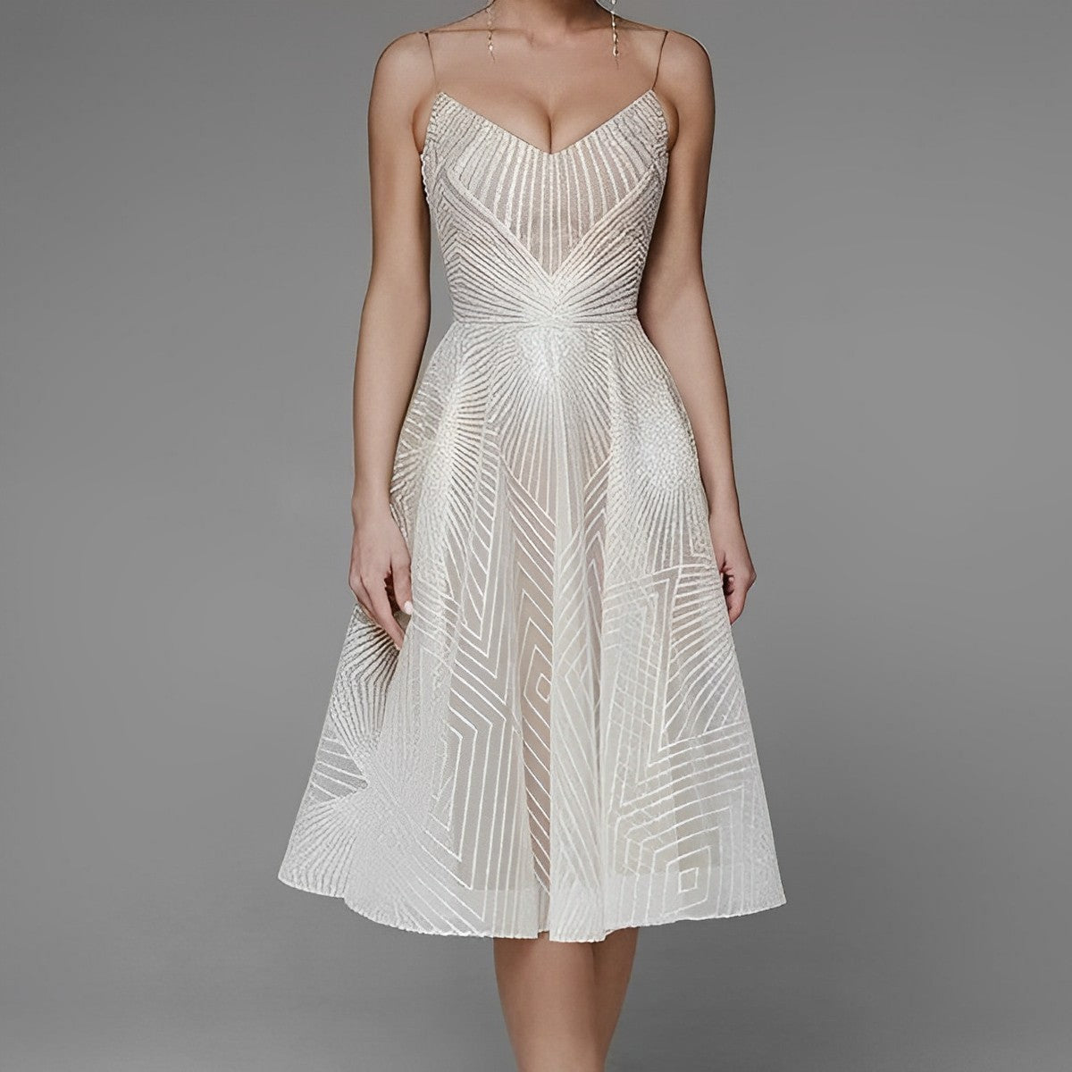 Symmetrisches Abendkleid