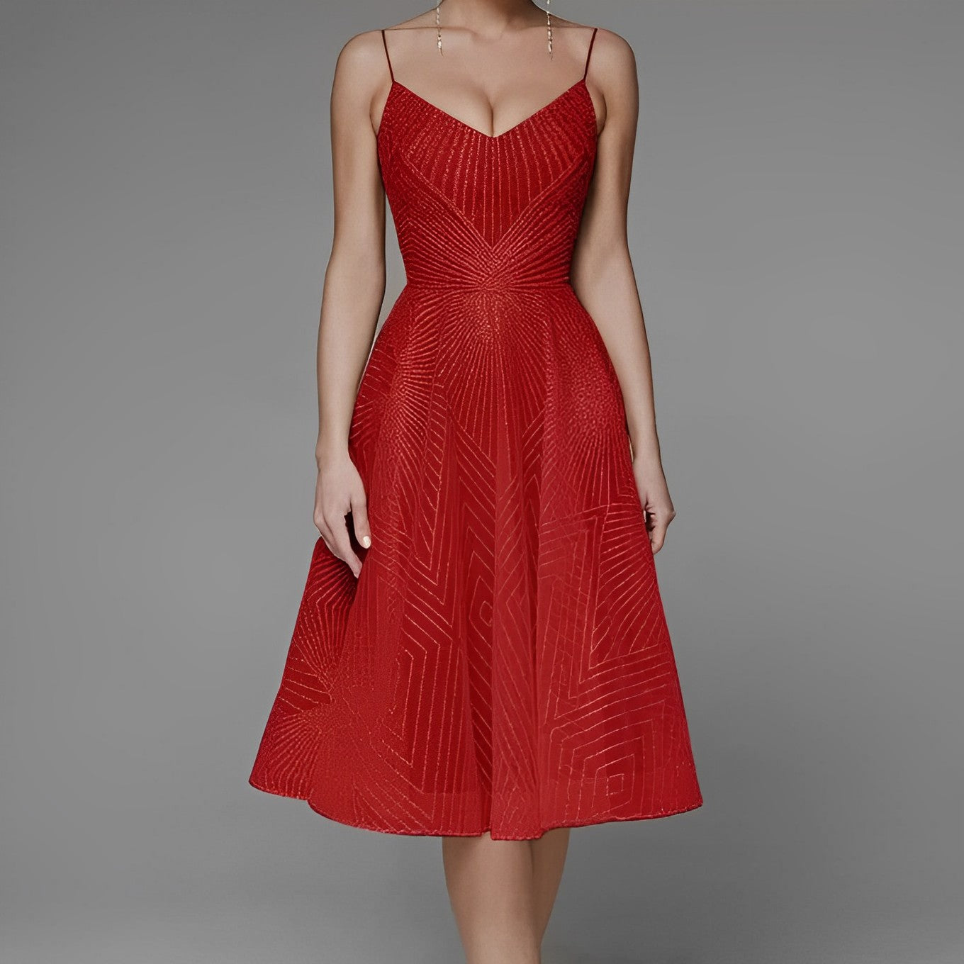 Symmetrisches Abendkleid