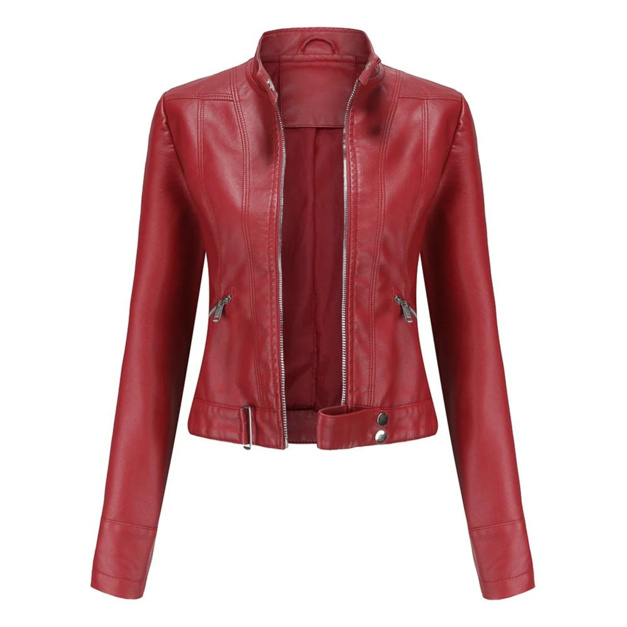 Krohn-e | Kurze Bikerjacke für Frauen - Langarm