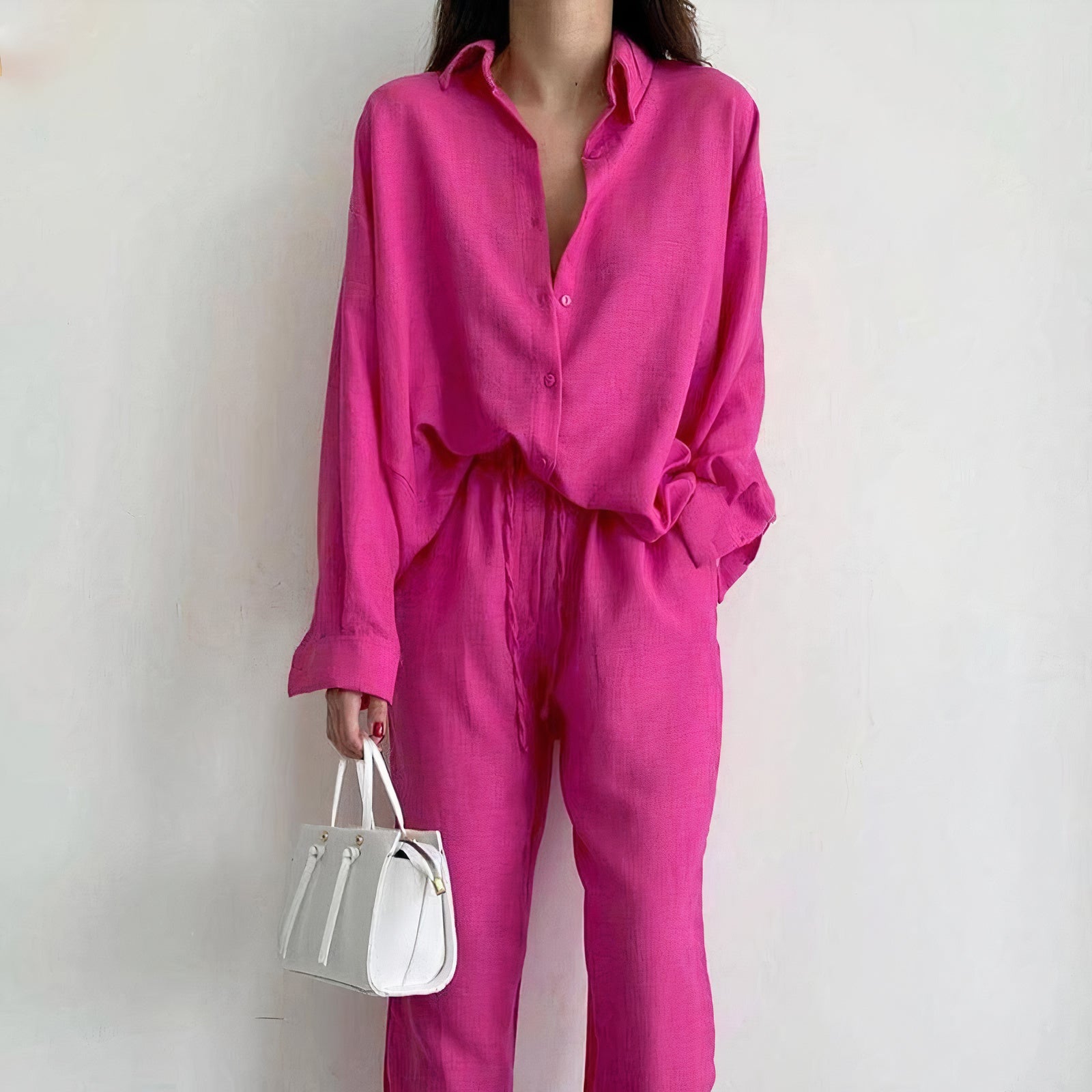 Tayla Linen Shirt and Trousers Set