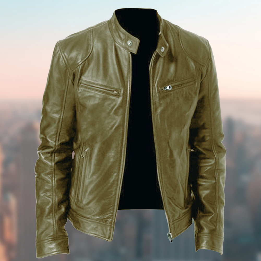 Carlo Herren Lederjacke: Vintage-Look