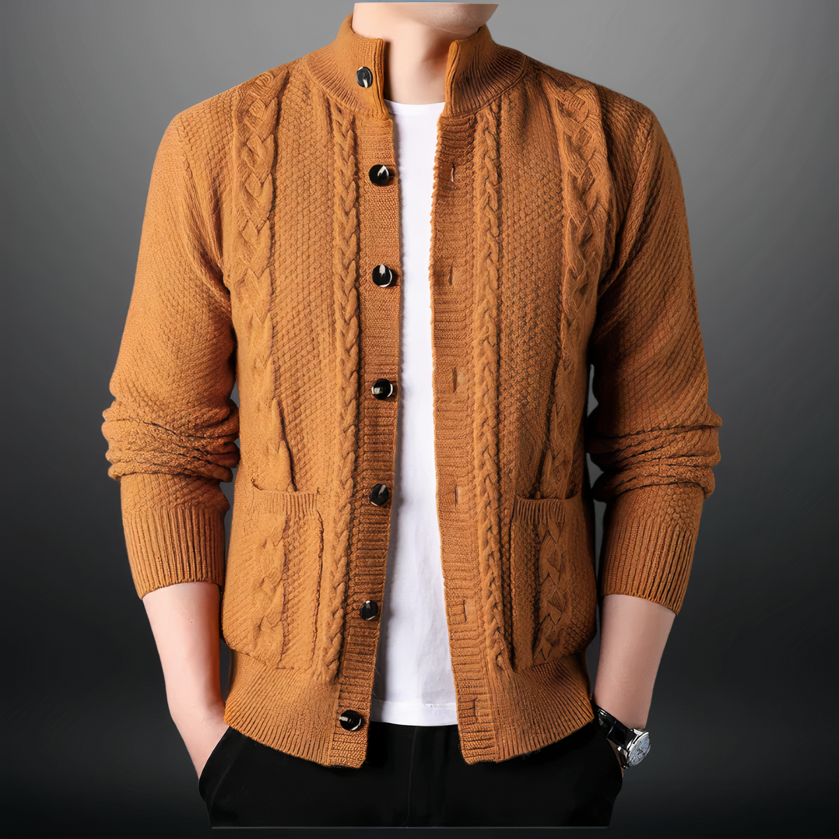 Moderner Herren-Strickcardigan Toby