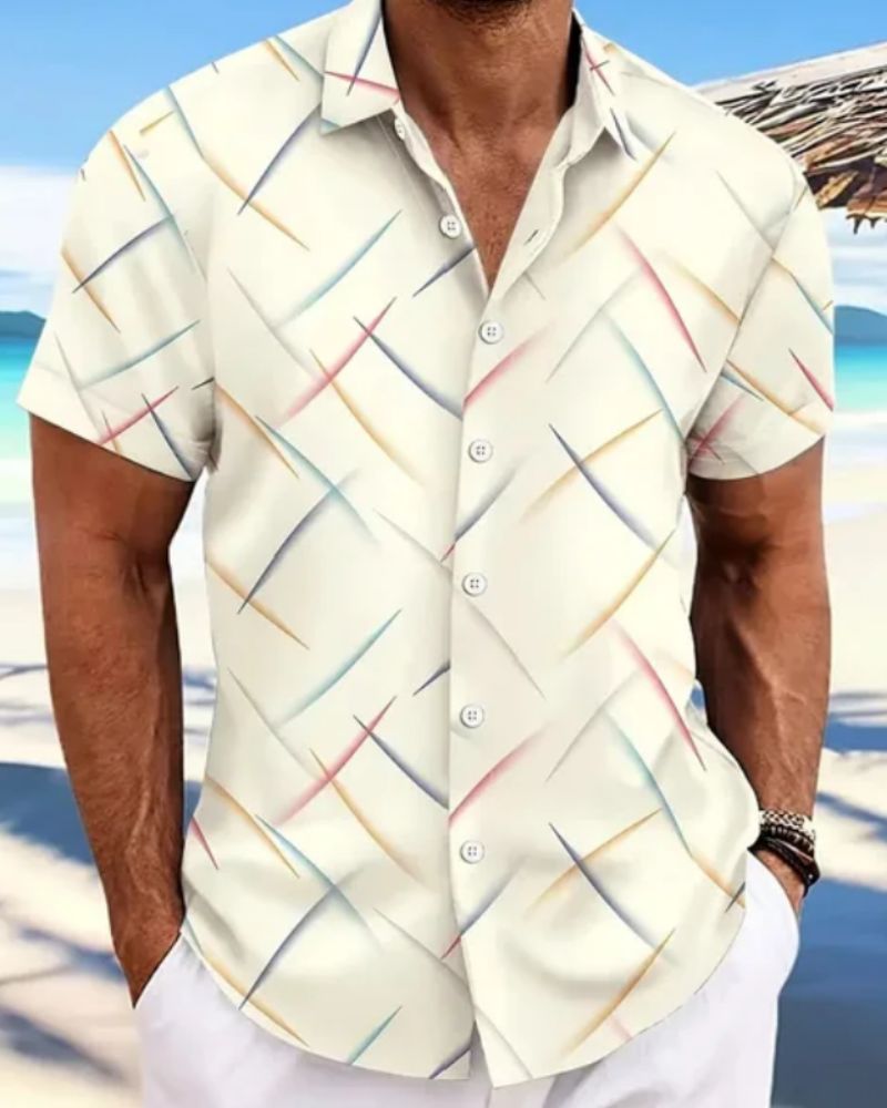 Sommerliches Herrenhemd von Timo mit Druck