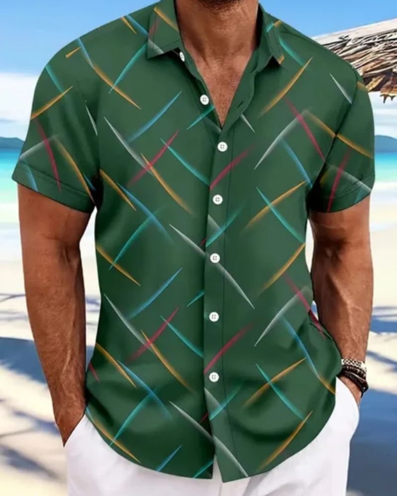 Sommerliches Herrenhemd von Timo mit Druck