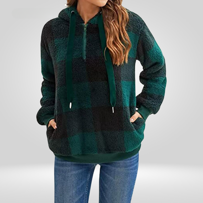 Krohn-e | Kariertes Kapuzenpullover