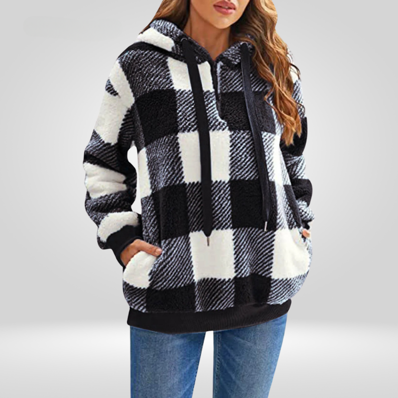 Krohn-e | Kariertes Kapuzenpullover