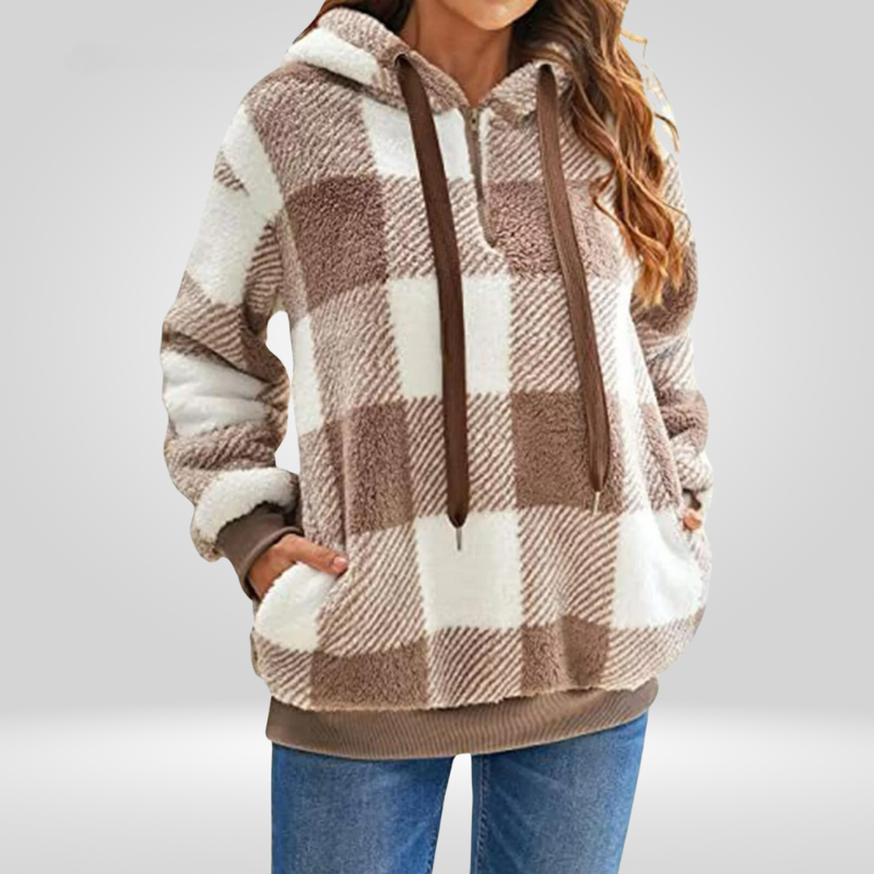 Krohn-e | Kariertes Kapuzenpullover