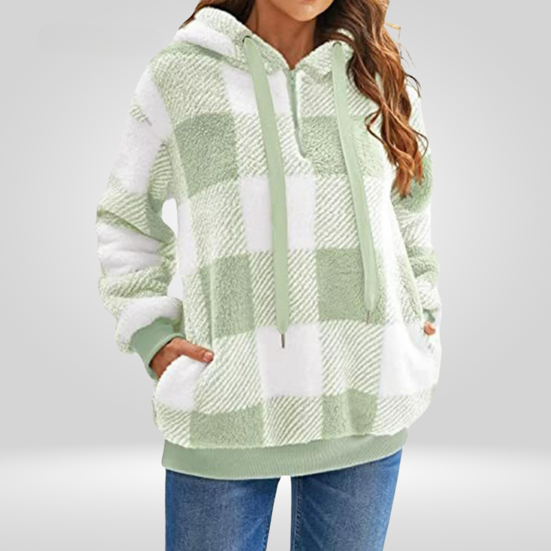 Krohn-e | Kariertes Kapuzenpullover