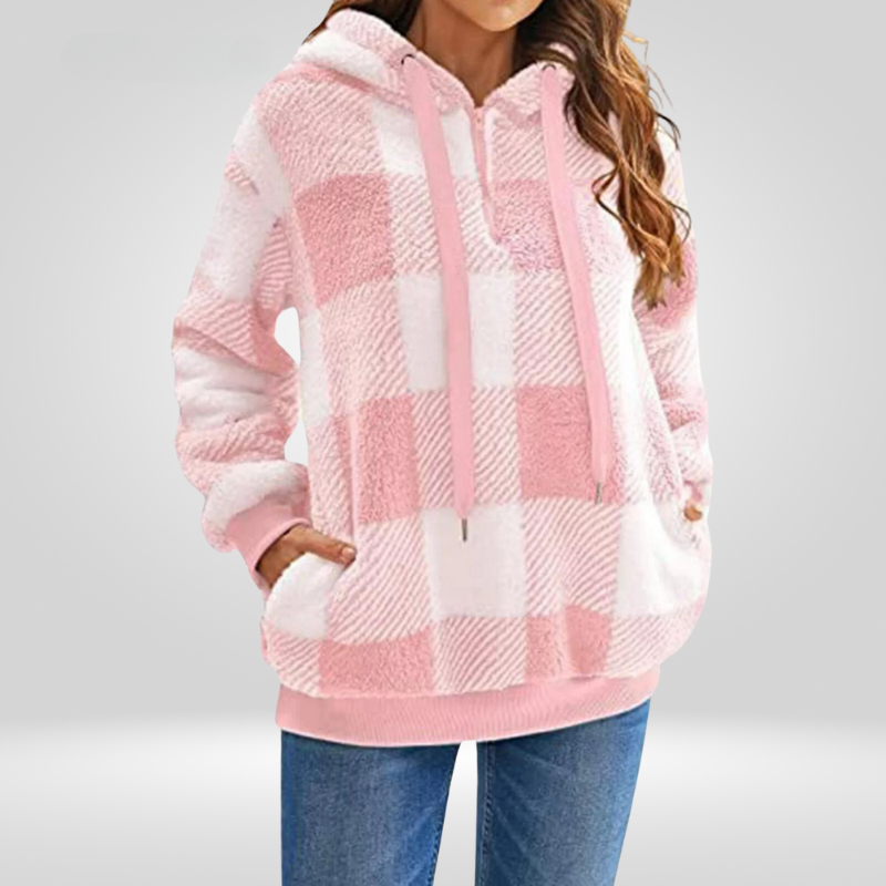 Krohn-e | Kariertes Kapuzenpullover