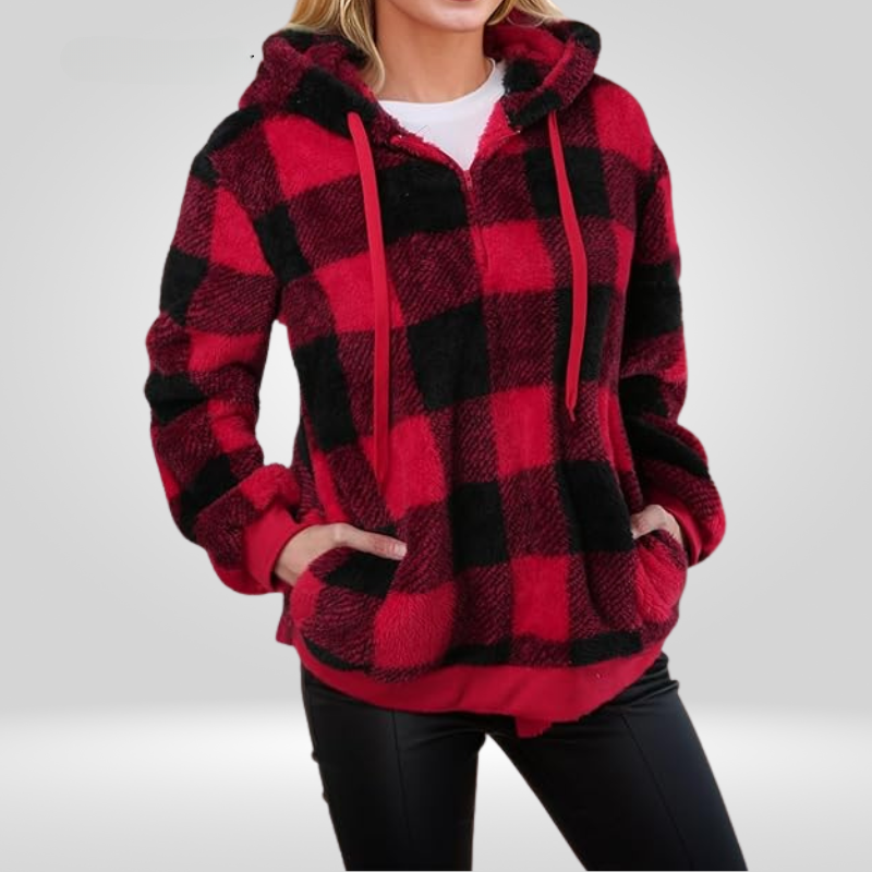 Krohn-e | Kariertes Kapuzenpullover