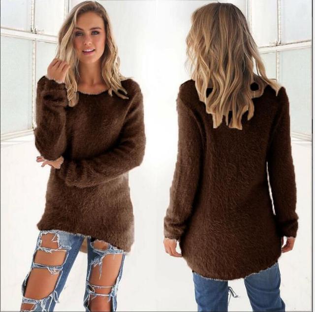 Krohn-e | Lässiger O Ausschnitt Pullover