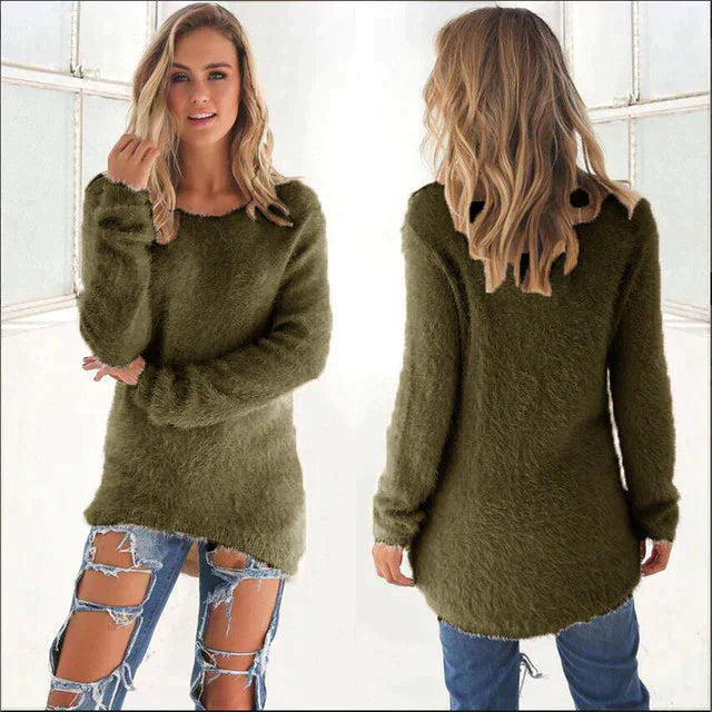 Krohn-e | Lässiger O Ausschnitt Pullover