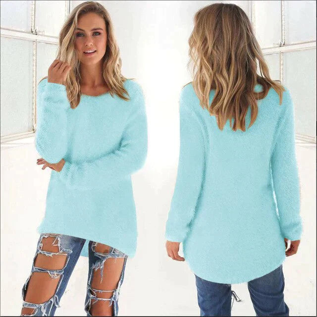Krohn-e | Lässiger O Ausschnitt Pullover