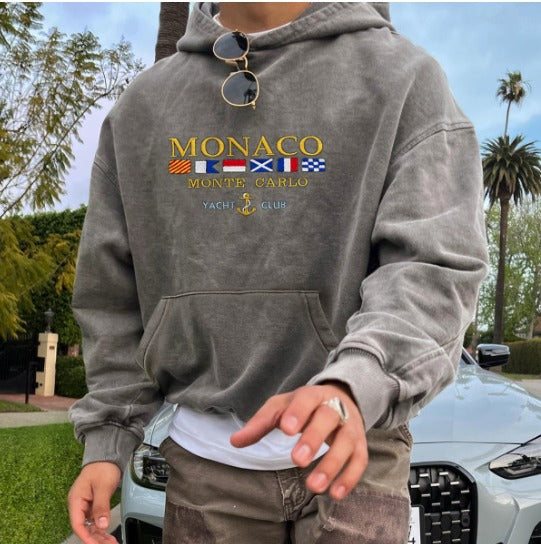 Hochwertiger Kapuzenpullover für Herren im Yachtclub-Stil