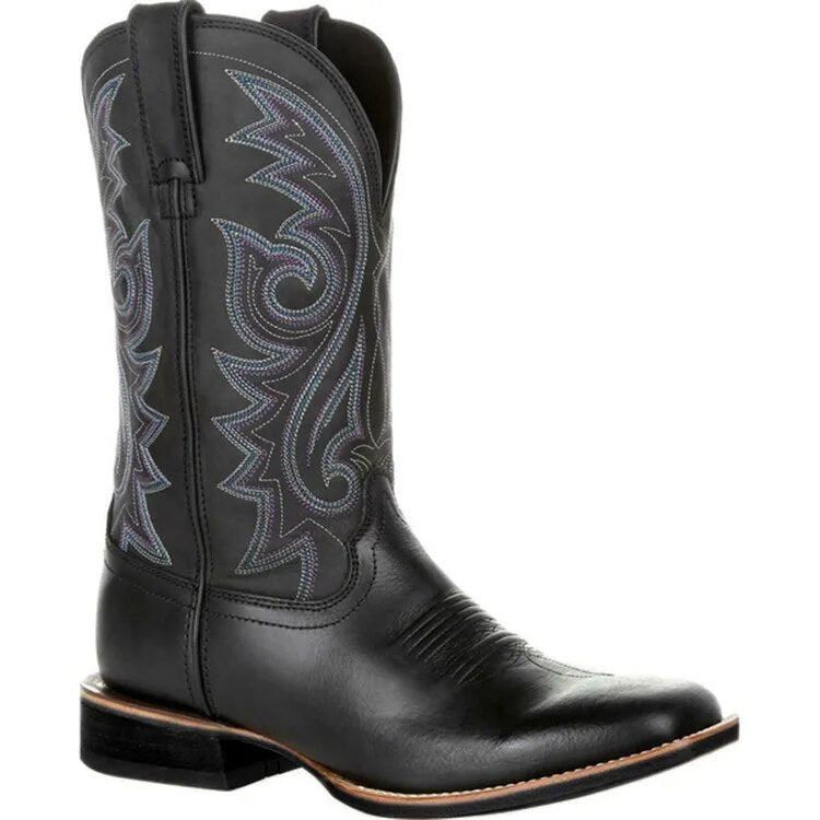 Men's Western Cowboy Mid-Calf Boots - Finn