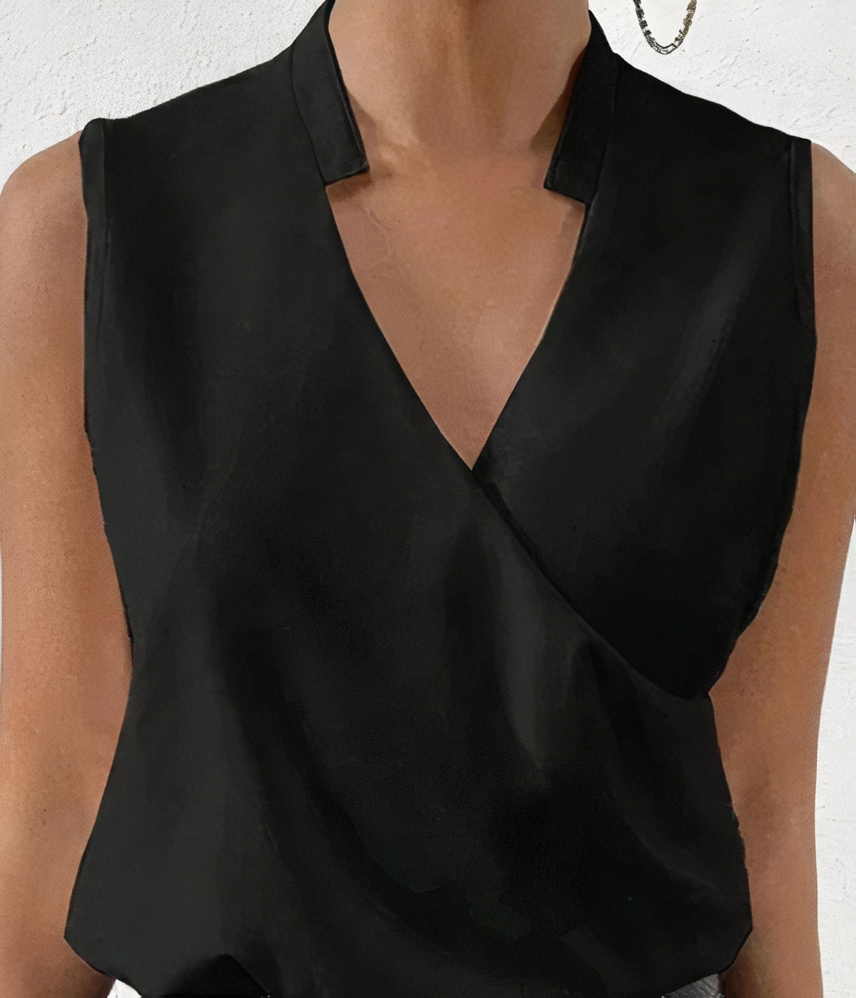 Schickes ärmelloses unifarbenes Top - Uria