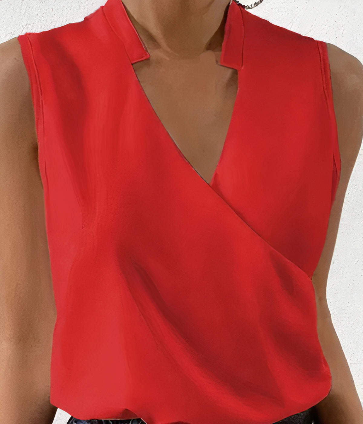 Schickes ärmelloses unifarbenes Top - Uria