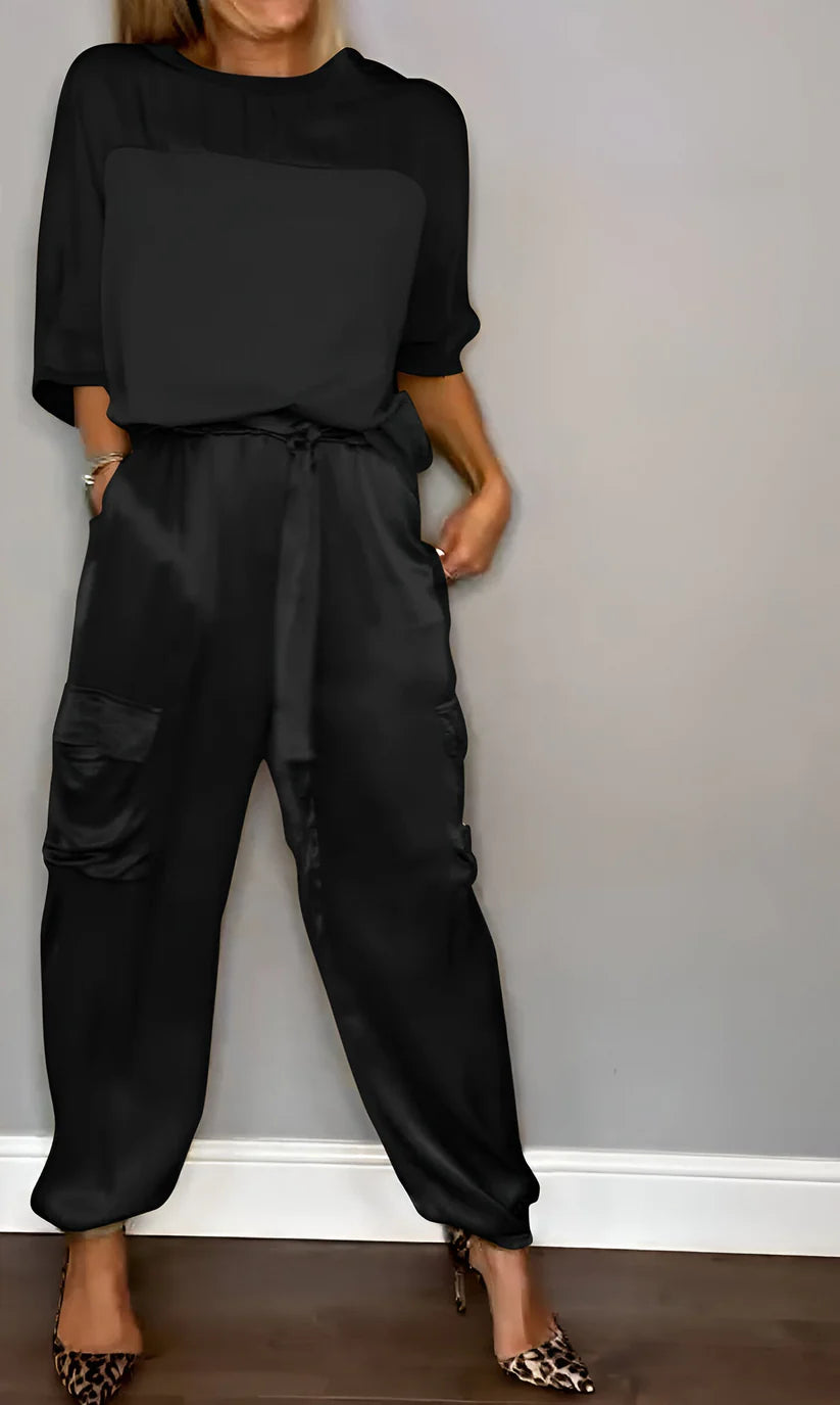 Top en broek met halve mouwen, tweedelig pak