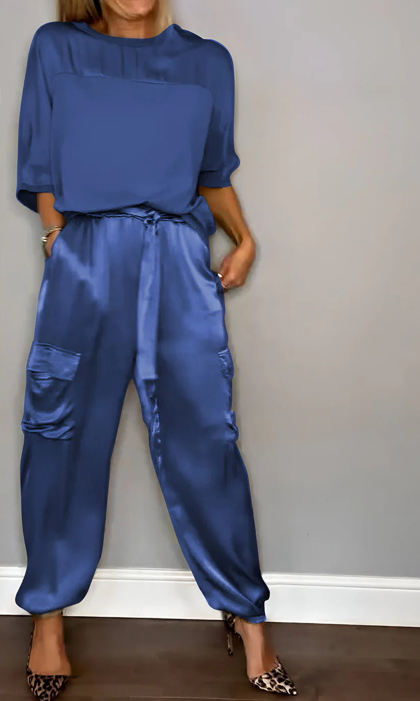 Top en broek met halve mouwen, tweedelig pak