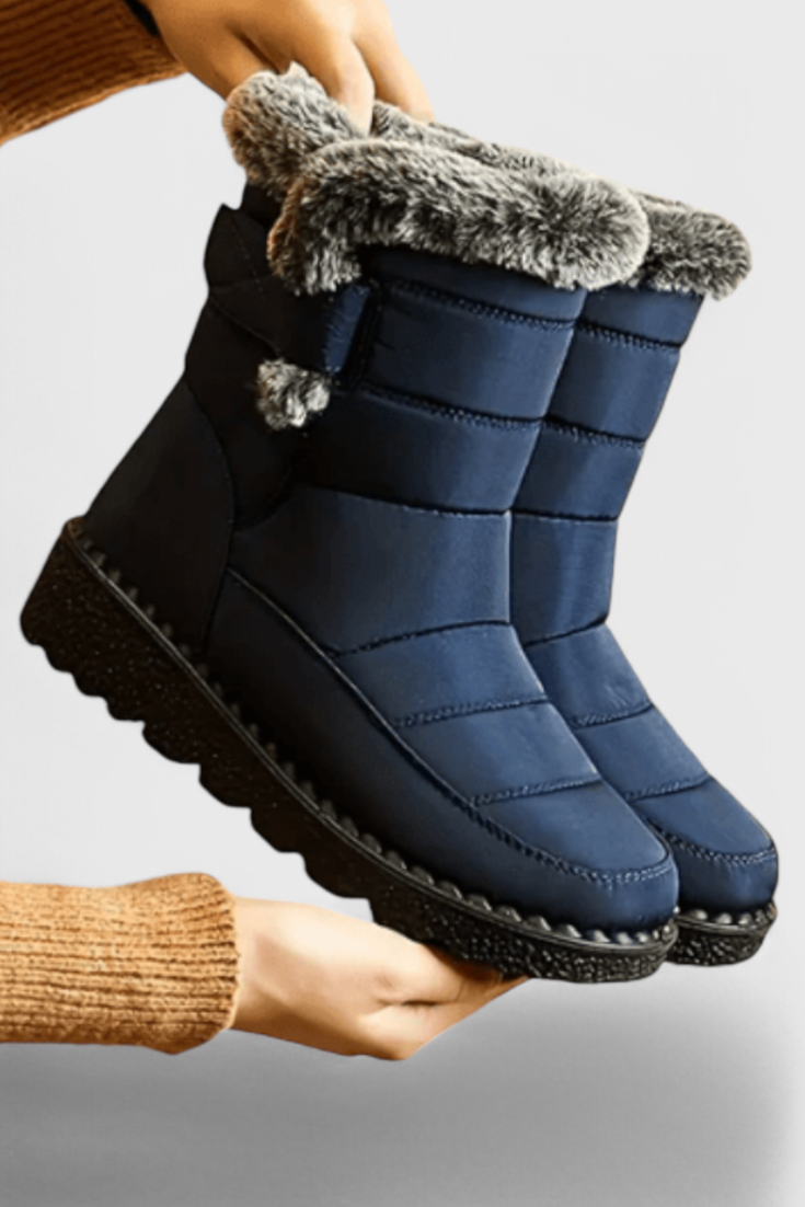 KROHN-E Damen Wasserdichte Stiefel Schwarz Rutschfest