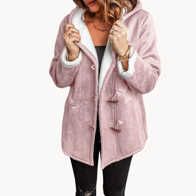 Krohn-e | Warme & Kuschelige Fleece-Damenjacke mit Kapuze