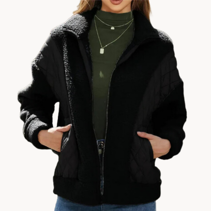 Krohn-e | Kuschelige Steppjacke Aus Sherpa für Damen