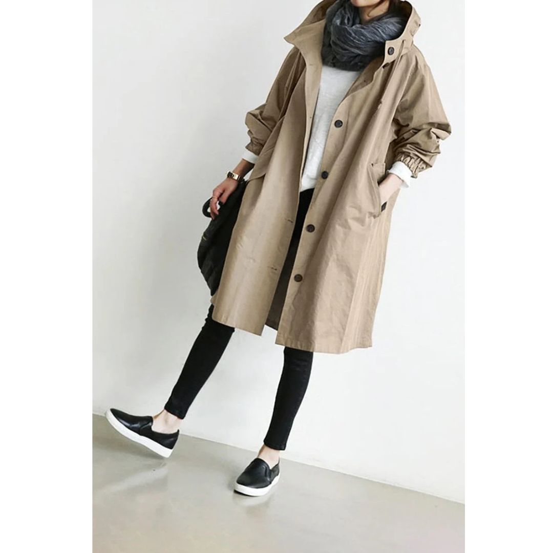 Krohn-e | Langer Wasserdichter Mantel für Damen