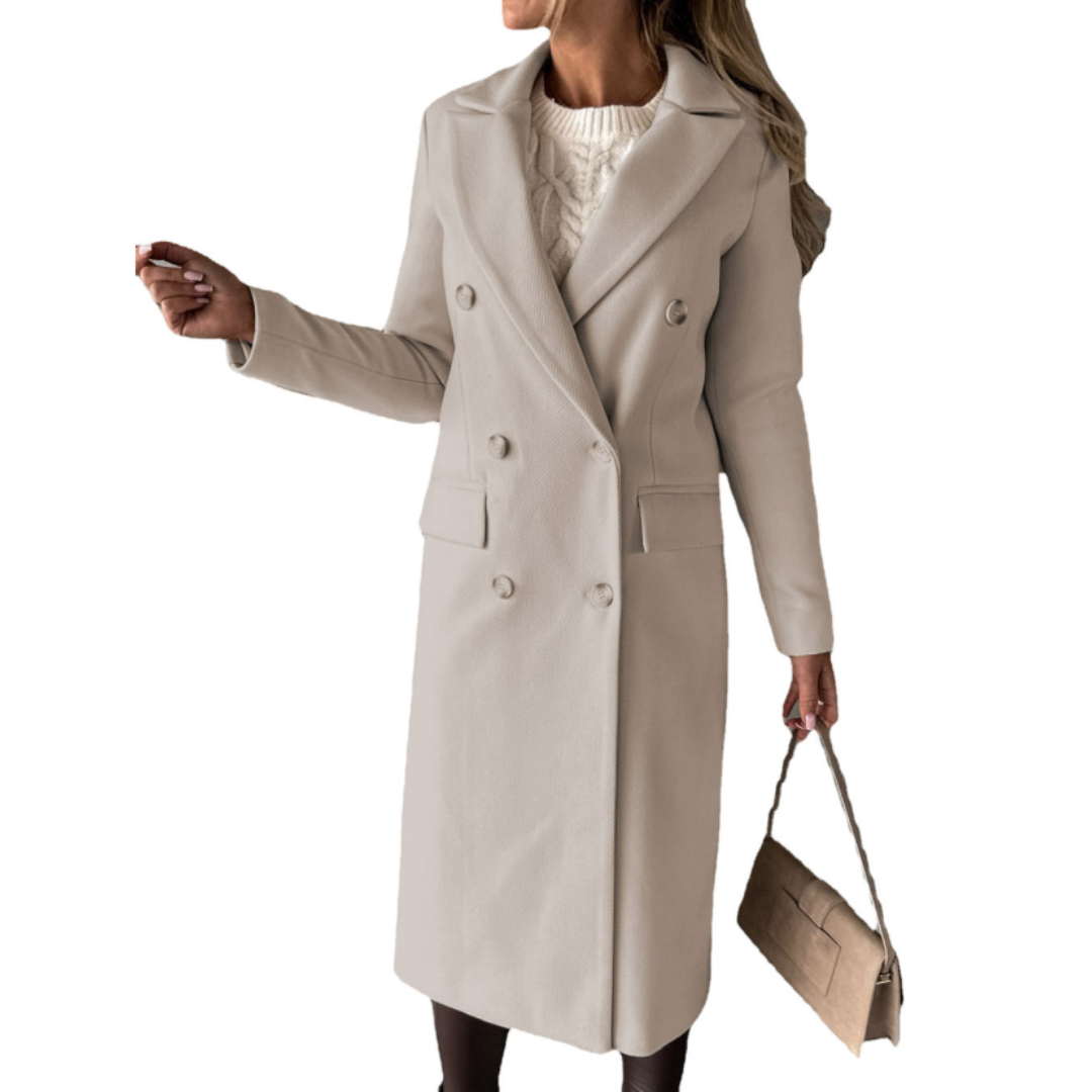 Krohn-e | Chaya Damen Winter Lang Trench Mantel Warme