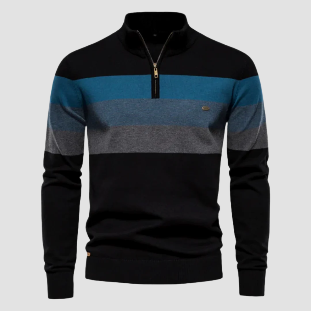 Herren-Retro-Pullover mit Halbzip